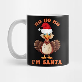 Thanksgiving Turkey Funny Fake Santa Thanksgiving Turkey Day Mug